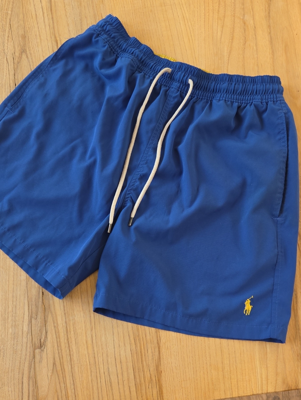 Polo by Ralph Lauren Royal Blue Swim Trunks with Yellow Polo Logo